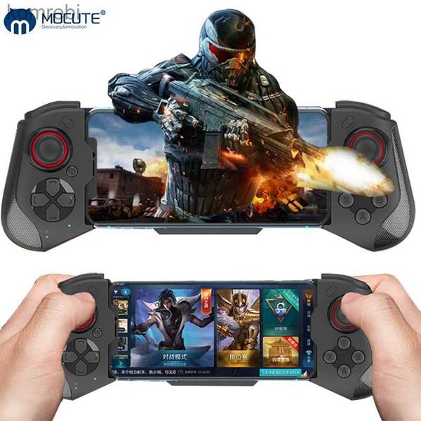 Contrôleurs de jeu Joysticks Mocute Gamepad 058 mise à jour 060 contrôleur PUBG pour téléphone portable Android manettes télescopiques sans fil pour iPhone IOS13.4 L24312