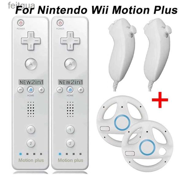 Controladores de juegos Joysticks Motion Plus Control remoto para consola Wii Gamepad inalámbrico con volante para control de juegos Wii U YQ240126