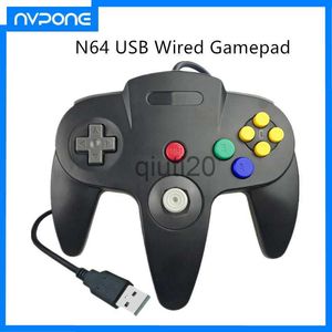 Contrôleurs de jeu Joysticks N64 USB Wired GamePad N64 Controller Manette de jeu pour ordinateur Mac PC Classic Retro GamePads x0830