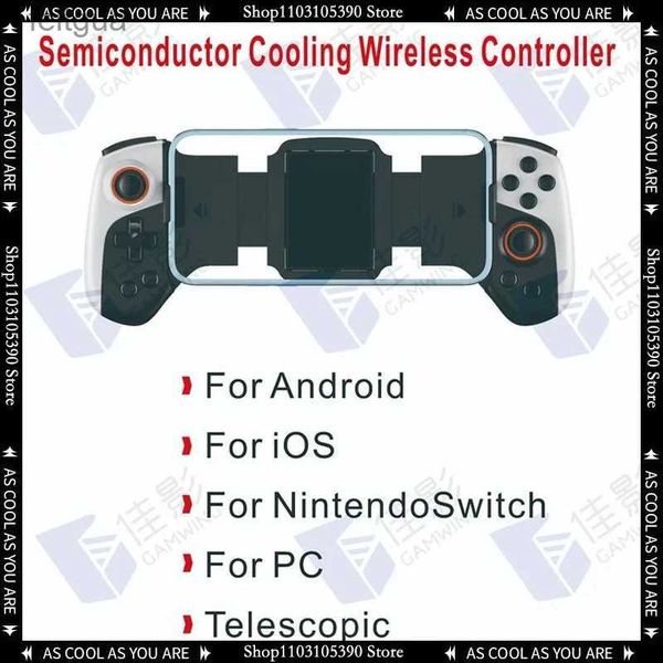 Controladores de juegos Joysticks Nuevas existencias Jk02 Controlador de juegos móvil retráctil Semiconductor Disipador de calor Android Ios/interruptor Universal Juegos fáciles de jugar YQ240126