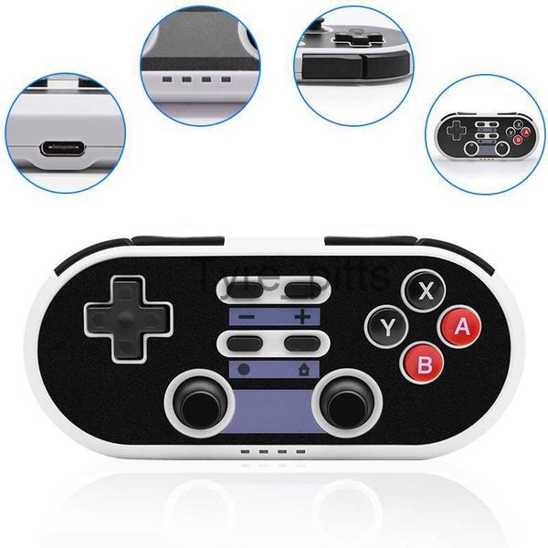 Contrôleurs de jeu Joysticks Nouvelle manette de jeu sans fil Mini rétro compatible Bluetooth Joystick de jeu Télécommande pour Ps3/téléphone intelligent pour tablette Pc Smart Tv Box x0727