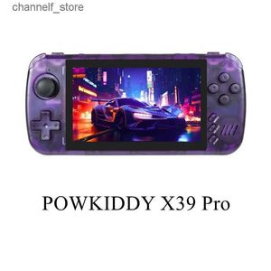 Contrôleurs de jeu Joysticks POWKIDDY X39 Pro Lecteur de jeu portable 4,5 pouces Écran Ips Console de jeu rétro Support PS1 Contrôleurs filaires Cadeaux pour enfantsY240322