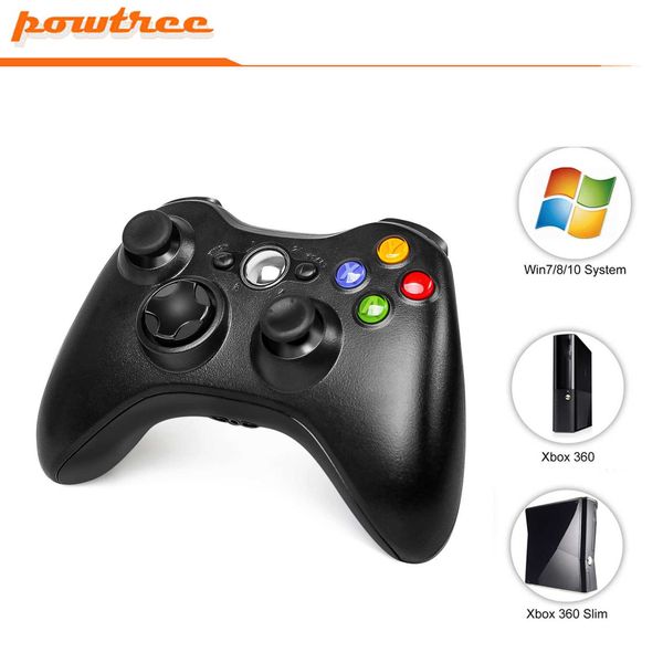 Contrôleurs de jeu Joysticks Contrôleur sans fil Powtree 2.4G pour la série Xbox Joypad de haute qualité Compatible avec PC Windows 7 8 10 360 controle gamepad HKD230831