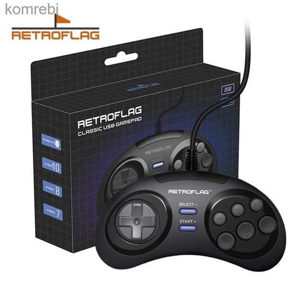 Controladores de juegos Joysticks Retroflag Controlador USB clásico retro Gamepad con cable Controlador de juegos para Raspberry Pi Windows PC Switch L24312