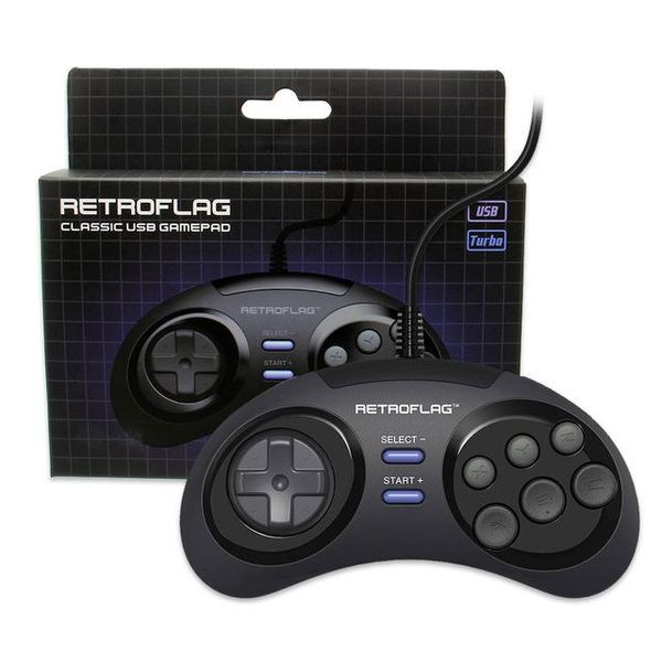 Contrôleurs de jeu Joysticks Retroflag MEGAPi/NESPi/SUPERPi Case/Retropie Classic USB Wired Gamepad Controller-M pour PC/Switch/Rasbperry Pi