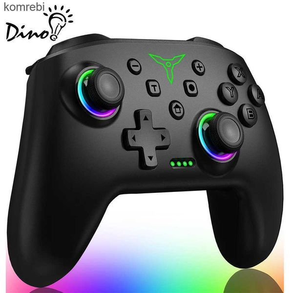 Controladores de juego Joysticks RGB controlador inalámbrico Bluetooth para Nintendo Switch Pro PC Origina Joystick Gamepad profesional sin retrasos Gamepad 24312 L24312