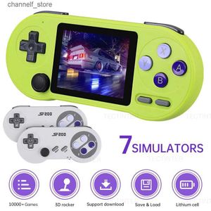 Gamecontrollers Joysticks SF2000 Handheld gamespeler 3 inch IPS-scherm Draagbare mini-videogameconsole Ingebouwd 10000+ games Voor SNES GBA Sega DendyY240322