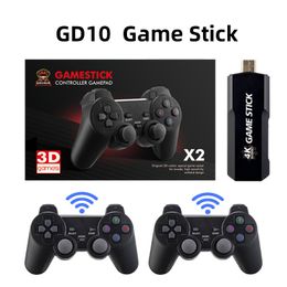 Contrôleurs de jeu Joysticks Stick 4K GD10 Console vidéo rétro Sortie HD Système Emuelec 43 24G Sans fil 3D PSP PS1 40 Simulateurs Cadeaux 230206