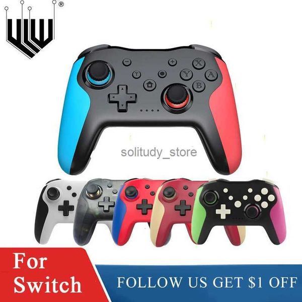 Controladores de juegos Joysticks adecuados para controladores de interruptores Bluetooth Bluetooth Juego Video Games USB Joystick Controles adecuados Lite PC Win10 Q240407