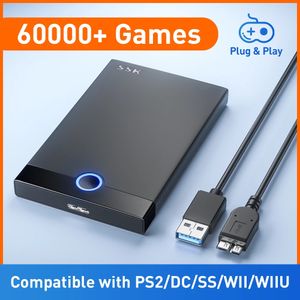 Contrôleurs de jeu Joysticks Super Console 500G Console de jeu HDD 60000 jeux 60 émulateurs compatibles avec PS2/DC/SS/MAME/Arcade Plug and Play jeu vidéo 231024