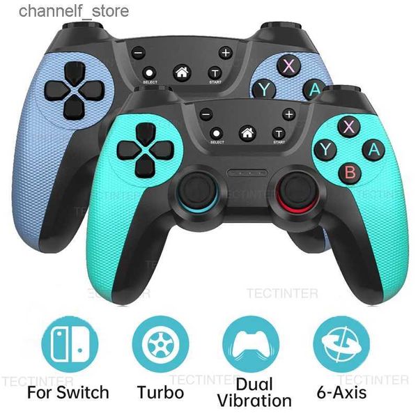 Controladores de juegos Joysticks Compatible con Bluetooth Controlador de gamepad inalámbrico Compatible con Nintendo Switch Pro Switch Oled Switch Lite PC Controle JoystickY24032