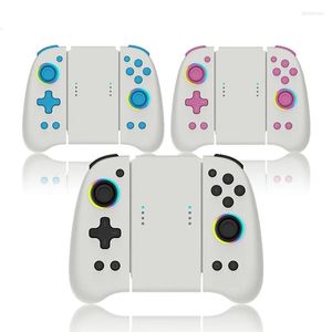 Contrôleurs de jeu joysticks commutation oled joypad gamepad ns hôte 1l1r manche sans fil avec contrôle à six axes des lumières colorées pour