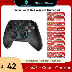 Contrôleurs de jeu Joysticks THUNDEROBOT G70 manette de jeu 3 modes Bluetooth contrôleur de manette de Vibration filaire sans fil pour commutateur Windows PC STEAM TVY240322