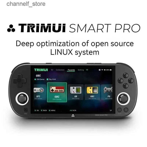 Contrôleurs de jeu Joysticks TRIMUI Smart Pro Retro Handheld Game Player Console de jeu Open Source HD 4.96 IPS Écran Linux 5000mAh Batterie Wifi SimulatorY240322