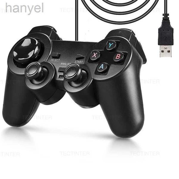 Contrôleurs de jeu joysticks USB Contrôleur câblé pour PlayStation 3 Double vibration Shock pour Gamepad Joypad Joystick Controle pour PC Game Console D240424