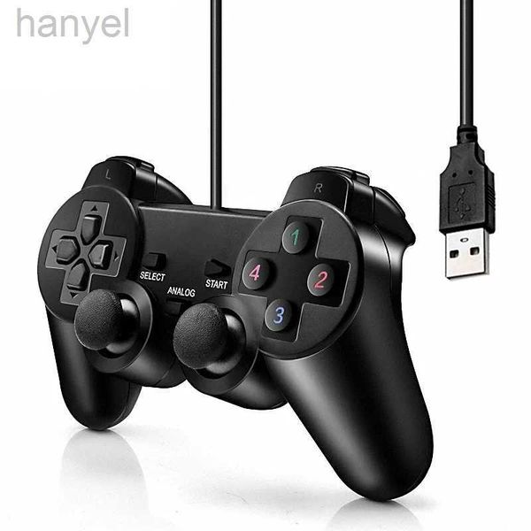 Contrôleurs de jeux joysticks USB Wired PC Game Controller Gamepad pour WinXP / Win7 / Win8 / Win10 Joypad pour PC Windows ordinateur ordinateur portable Black Game Joystick D240424