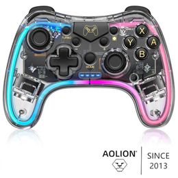 Contrôleurs de jeu Joysticks Manette de jeu vidéo RGB Wireless Pro Controller Compatible Switch/Switch Lite/Switch OLED/Android/IOS/Windows PC/Mobile HKD230831