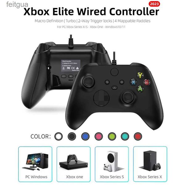 Contrôleurs de jeu Joysticks Contrôleur de jeu filaire pour console Xbox One série X/S avec bouton arrière programmable pour PC Windows Joysticks YQ240126