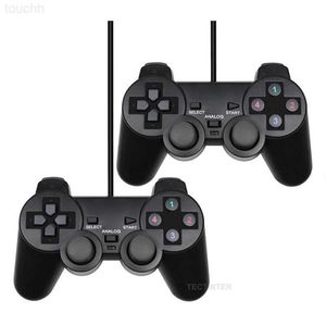 Controladores de juegos Joysticks con cable USB PC Controlador de juegos para WinXP/Win7/Win8/Win10 para PC Computadora portátil Negro Gamepad Joystick L230916