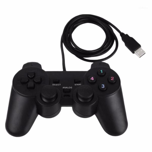 Controladores de juego Joysticks con cable USB2.0 Controlador Joystick Gamepad para PC Computadora portátil Consola 2 PS21