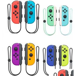 Contrôleurs de jeu Joysticks Contrôleur de manette de jeu Bluetooth sans fil pour console de commutation / manettes NS / Joy-Con avec livraison directe de corde à main Otj2Q