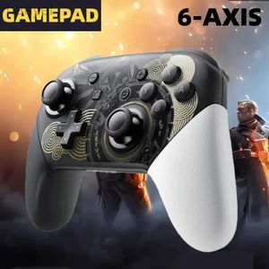 Contrôleurs de jeu joysticks wireless Bluetooth GamePad pour Switch Pro Controller Wake Fonction Joystick 6-Axe Gyro Handle HD Vibration pour PC Game Console D240424