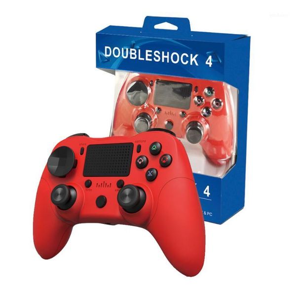 Contrôleurs de jeu Joysticks sans fil Bluetooth GamePad Dual Vibration 6Axis Controller Joystick Poignée Prise casque pour1