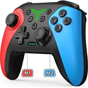 Gamecontrollers Joysticks Draadloze controller voor Nintendo Switch OLED-console Pro Gamepad met 600 mAh oplaadbare batterij Programmeerbare turbofunctie 221031