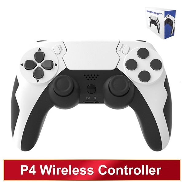 Contrôleurs de jeu Joysticks Contrôleur sans fil Bluetooth Gamepad Double vibration 6Axis Joypad avec pavé tactile Microphone Port pour écouteurs pour PS3 PC 230518