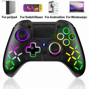 Controladores de juegos Joysticks inalámbricos para Nintendo Switch Controlador de juegos para //IOS/Android/PC Gaming Gamepad LED Control de luz intermitente JoystickY240322