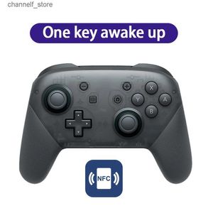 Contrôleurs de jeu Joysticks Manette de jeu sans fil Double Vibration Une touche réveille le contrôleur Bluetooth avec le joystick gyroscopique NFC 6 axes pour Nintendo Switch ProY240322