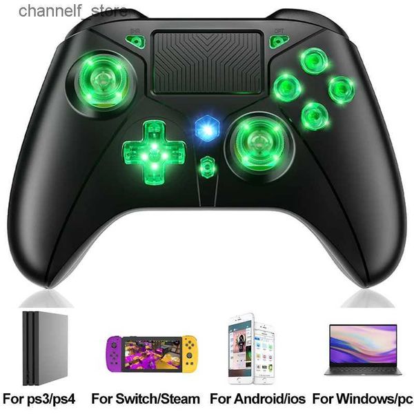 Contrôleurs de jeu Manettes de jeu sans fil pour Switch/Steam // IOS/Android/Windows Contrôleur de jeu Bluetooth Trubo Control Console JoystickY240322