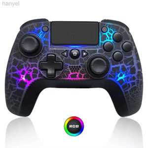 Game Controllers Joysticks Wireless Gamepads Bluetooth-afstandsbediening voor met 6-assige Gyro RGB LED's Gaming Controller voor Play Station 3 4 PC D240424
