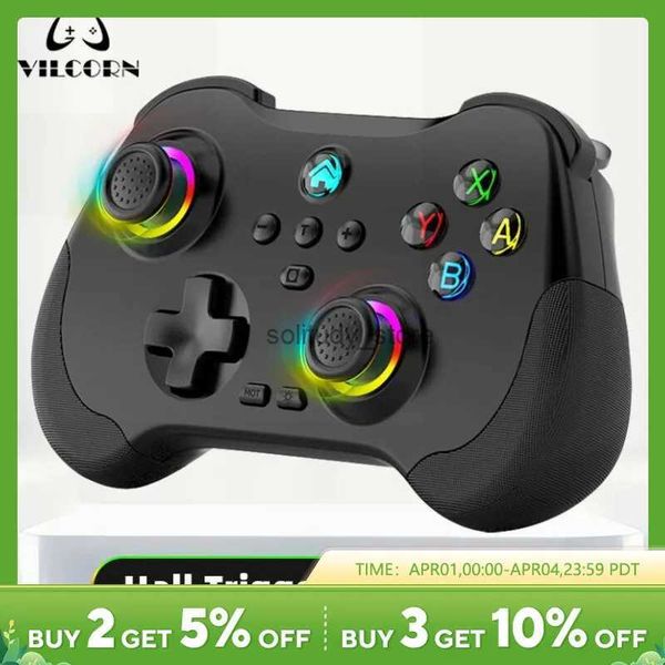 Controladores de juego Joysticks Wireless Mini Dual Hall Juego Controlador de juego PC para Rog Ally PC Steam Deck Switch Oled Rog Allyjoystick Gift Q240407