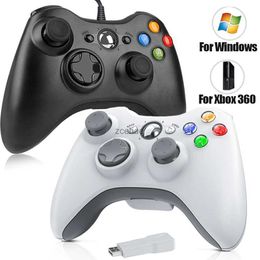 Gamecontrollers Joysticks Draadloos/bekabeld 2.4G Gaming Controller PC 6-assige joystick Dubbele trillingen Voor Xbox360/Winodow Videogame Gamepad