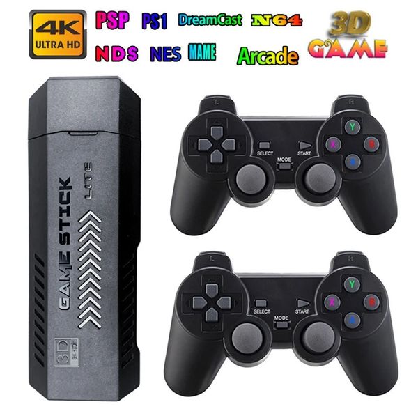 Contrôleurs de jeu Joysticks X2 Plus Game Stick Console de jeu vidéo rétro 3D Contrôleurs sans fil Système EmuELEC 4.3 40 000 émulateurs de jeux gratuits pour PSP/PS1 231025