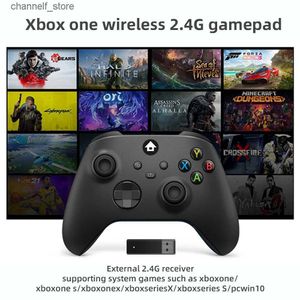 Contrôleurs de jeu Joysticks Manette de jeu Xboxone avec récepteur 2,4 G et support double moteur compatible avec Xbox Series X/S/pc/win10Y240322