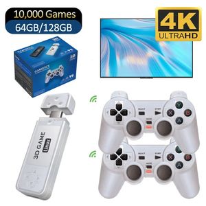 Game Controllers Joysticks Y6 4K TV Stick Video Console 60fps Uitgang Lage vertraging GD10 Dual Handle Portable Vintage GBAPS1 231120