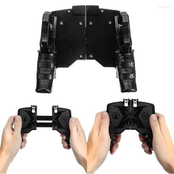 Contrôleurs de jeu K21 pour Pubg Controller Mobile Shooter Trigger Fire Button I-os An0droid Phone Gamepad Joystick PUGB Helper Holder