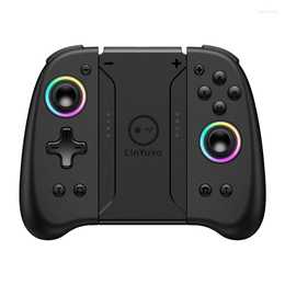 Contrôleurs de jeu LinYuvo KS31 Joypad Controller Réveil automatique avec Somatosensory Turbo à six axes Compatible pour Switch OLED Joystic