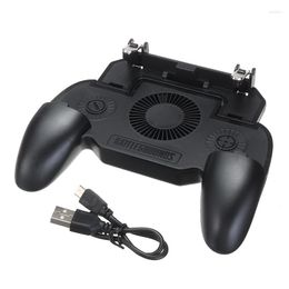 Controladores de juego Mayitr 1pc Controlador de teléfono móvil Joystick Fan Enfriamiento Portátil Ergonómico Gamepad Enfriador con cable de cargador