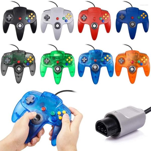 Contrôleurs de jeu Contrôleur N64 classique 64 bits filaire télécommande manette de jeu accessoires de manette de jeu rétro système vidéo Console Joypad