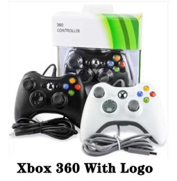 Game Controllers Nieuwe USB Wired Xbox 360 met Logo Joypad Gamepad Black Controller met Retail Box7928635