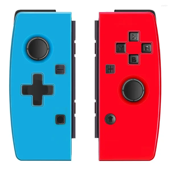 Controladores de juego Mangos de dientes azules inalámbricos izquierdo y derecho no originales para Switch Host Giroscopio incorporado (azul rojo)