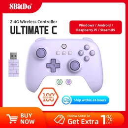 Game Controllers Originele 8BitDo Ultieme C 2.4G Draadloze Controller Voor PC Windows 10 11 Stoom Dek Raspberry Pi Android