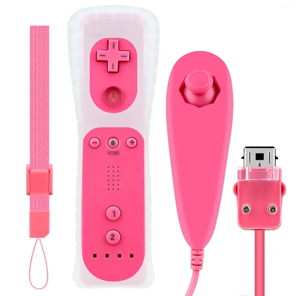 Controladores de juego OSTENT para controlador remoto inalámbrico Gamepad Nunchuck Control Motion Plus con funda de silicona