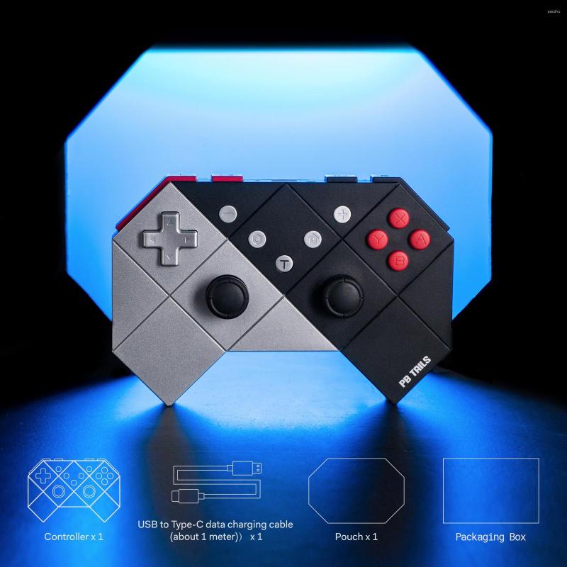 Kontrolery gier PB Ogony Bluetooth Wireless Gaming Controller dla NS Switch Smart TV Stream Raspberry Pi Gamepad Joystick z podwójnym