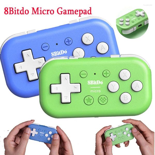 Contrôleurs de jeu Contrôleur de poche 8Bitdo Micro Gamepad compatible Bluetooth conçu pour les jeux 2D commutateur de console portable/Raspberry Pi