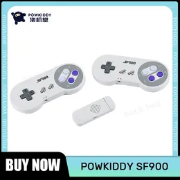 Contrôleurs de jeux Powkiddy SG800 SF900 Video Handheld Gaming Console Console Console intégré 688 Jeux Wireless TV Retro Box Box Stick avec GamePad