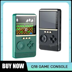 Contrôleurs de jeu Q18 Banque d'alimentation de console portable Mini Portable Portable 2-en-1 Player TV intégré 500 jeux AV Sortie Support 2 GamePad